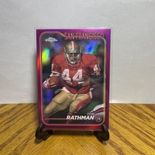 Tom Rathman Pink Refractor 34/399 2024 Topps Chrome Football