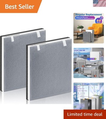 2-Pack Levoit Vital 100 Air Purifier Filters with Activated Carbon Magic