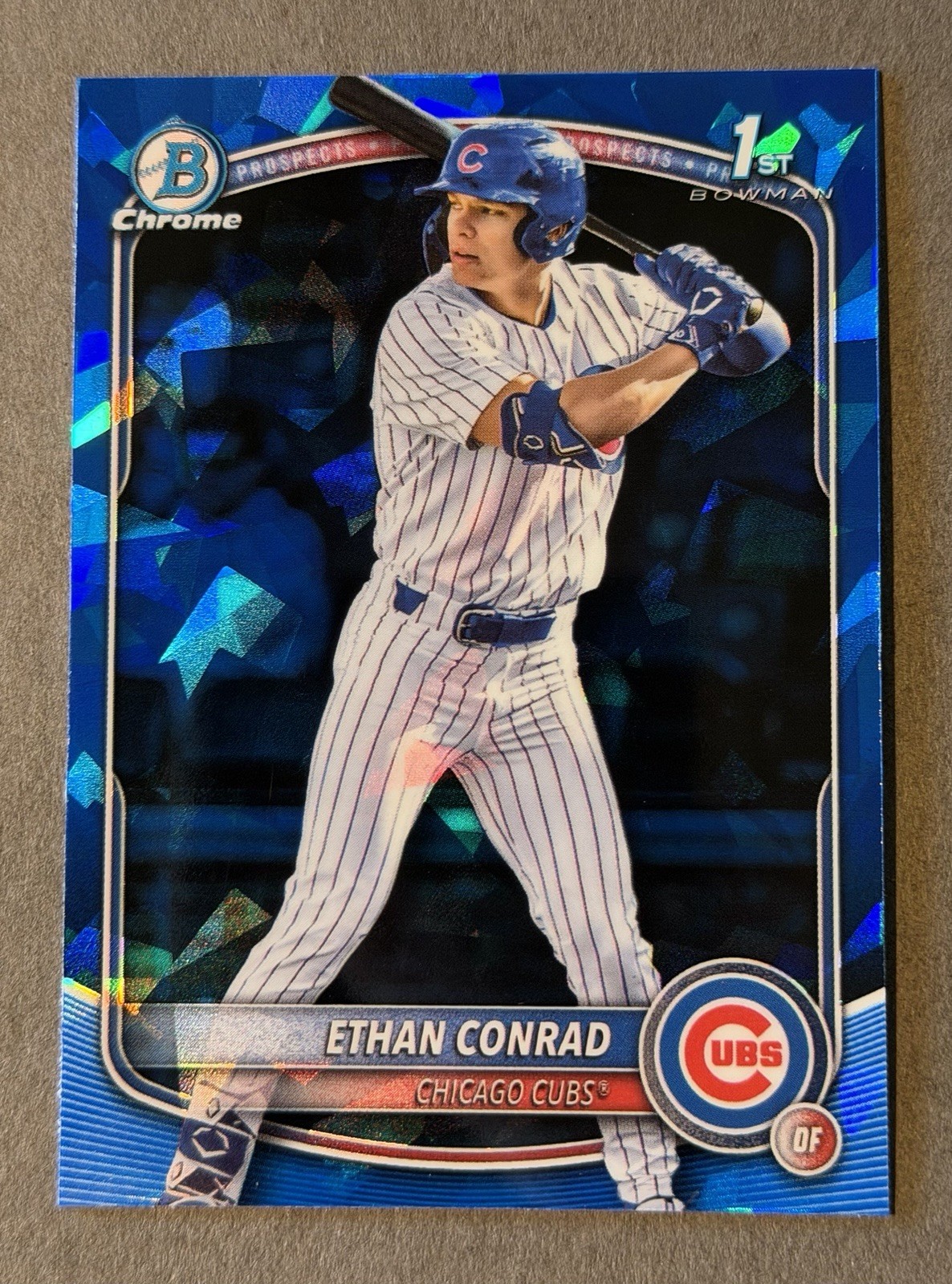 ETHAN CONRAD 2025 BOWMAN CHROME DRAFT 1ST SAPPHIRE CUBS