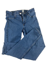 Generic women's jeans waist 31 blue zip up mid rise stretch