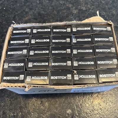 Lot of 25 New Boxes Stanley-Bostitch B8 Staples 1/4'' 5,000 per box,125,000 total