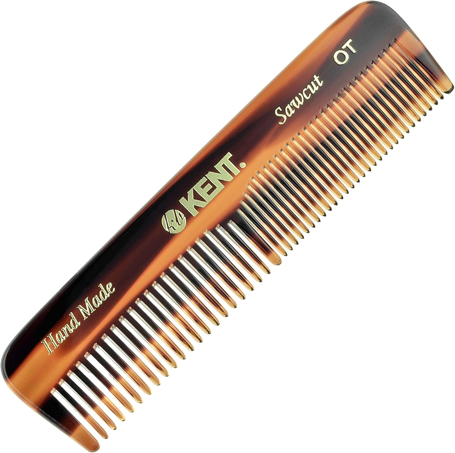 Kent Handmade a OT Pocket Comb, Coarse & Fine Tooth Styling Comb for Fine to Med