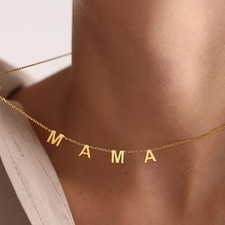 Mama Stainless Steel Letter Necklace Gift Mother's Day Women's Jewelry