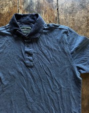 Rodd Gunn Sports Fit Polo Golf Shirt Mens L Navy Blue Polka Dot Short Sleeve