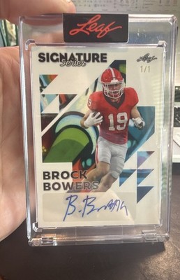 2023 Leaf Signature Series - Brock Bowers #BA-BB2 Street Art Pattern 2 /1...