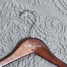 Polo Ralph Lauren Curved Hardwood Beechwood Blazer Coat Hanger Stained