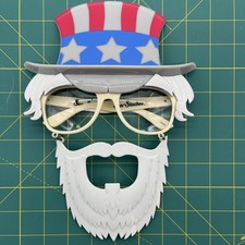 Sun-Staches Uncle Sam Moustache Novelty Sunglasses Shades Costume
