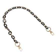 1Pcs 24 Inch Acrylic Purse Chain Handle Purse with Buckles Black  Gold 