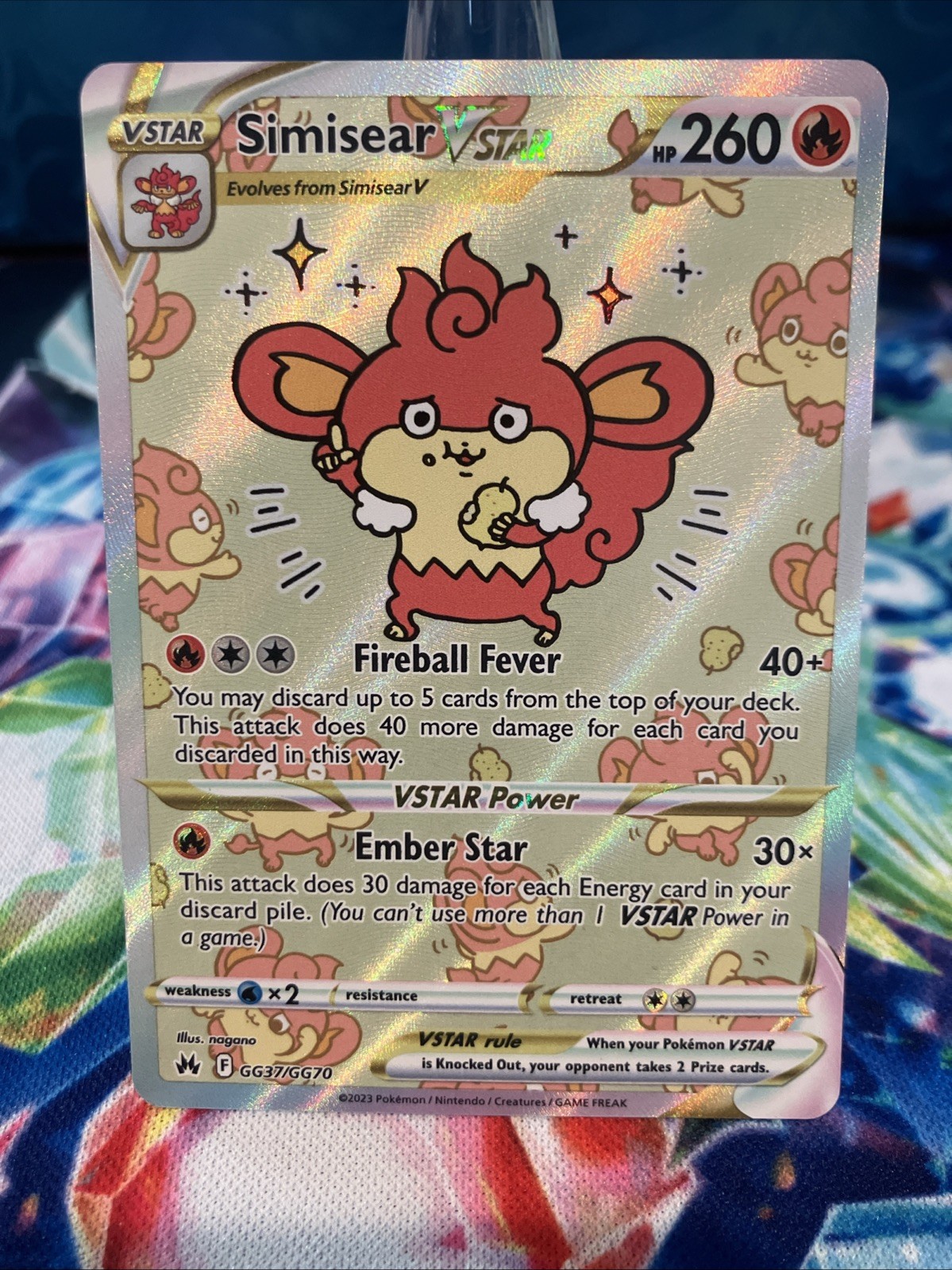 Simisear VSTAR Crown Zenith Galarian Gallery GG37/GG70 Ultra Rare NM Pokémon TCG