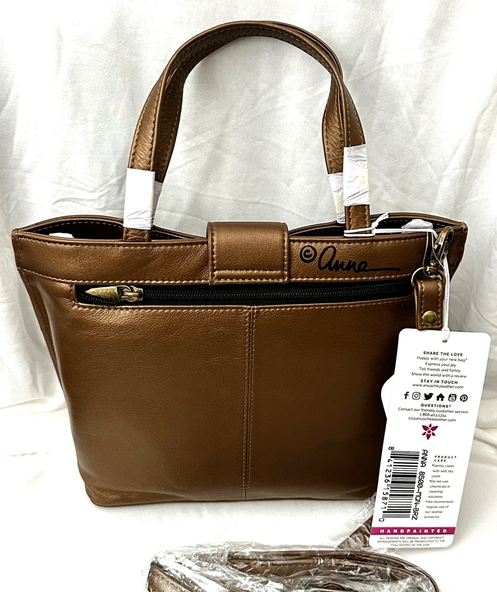 Anuschka Anna NWT🌸Convertible Shoulder Tote+Xbody Strap-Magnolia