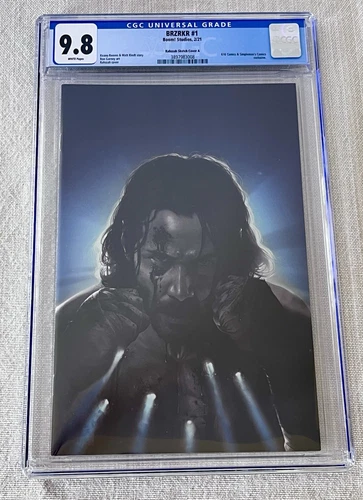 BRZRKR #1  CGC 9.8 RAHZZAH VIRGIN BULLET HOLE Sketch Cover A Variant LTD 200