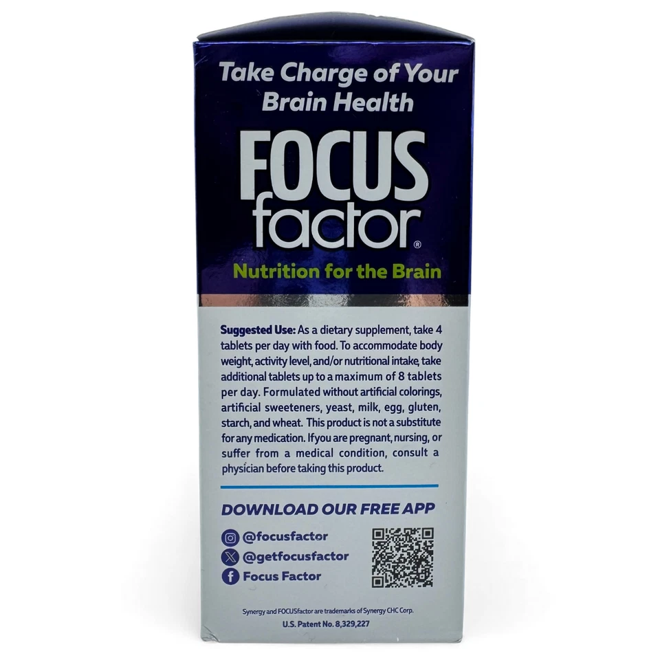 Focus Factor Nutrition for The Brain ОРИГИНАЛЬНАЯ ФОРМУЛА 90 таблеток срок годности 08/2027 - Изображение 3 из 4