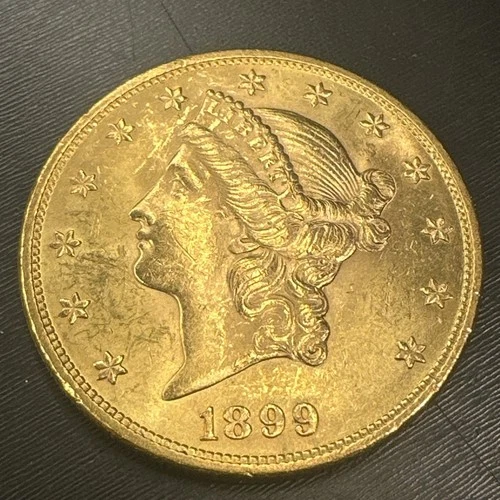 1899 $20 Liberty Gold Double Eagle Pre-1933 US Gold Coin BU Uncirculated Genuine