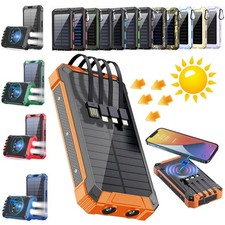 Super 90000mAh Large Capacity Portable Charger USB Solar Power Bank for Phone US