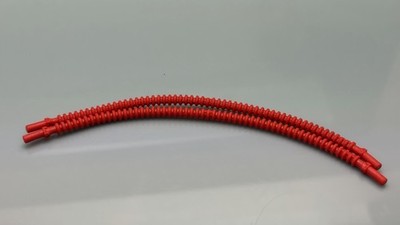 Lego Flexibler Rippenschlauch 19 Noppen lang mit 8 mm Enden aus Set 8927 - 2 Stück