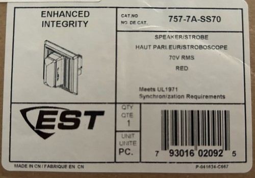 Edwards EST 757-7A-SS70 15/75 Cd Speaker Strobe new red - Picture 4 of 4