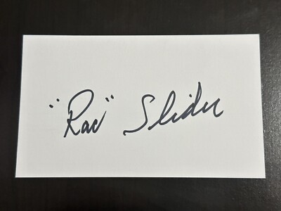 Rac Slider Signed Index Card 3x5 Boston Red Sox Coach | eBay