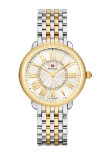 Lady Sovereign Digital Wristwatch Gold Tone Band Oval Face 