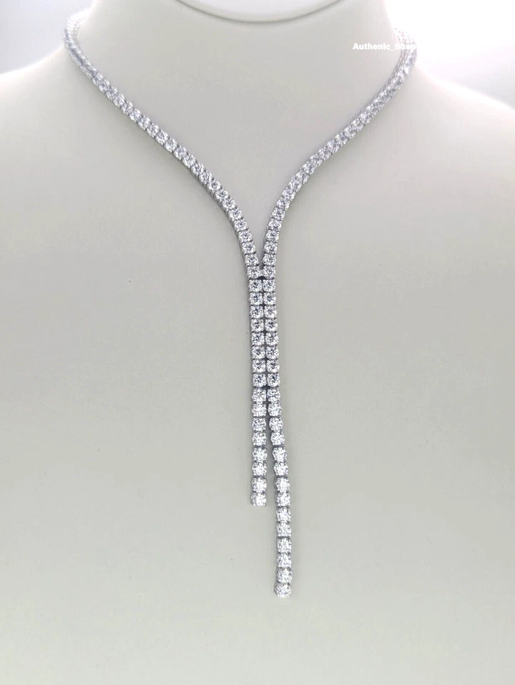 NEW 100% Authentic SWAROVSKI Rhodium White Crystal Matrix Y Necklace 5707988