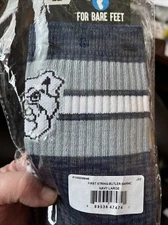 Butler Bulldogs Crew Socks Large Size 10 to 13 Striped For Bare Feet