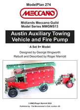 Meccano Model Plan - Austin Auxiliary Towing Vehicle and Fire Pump