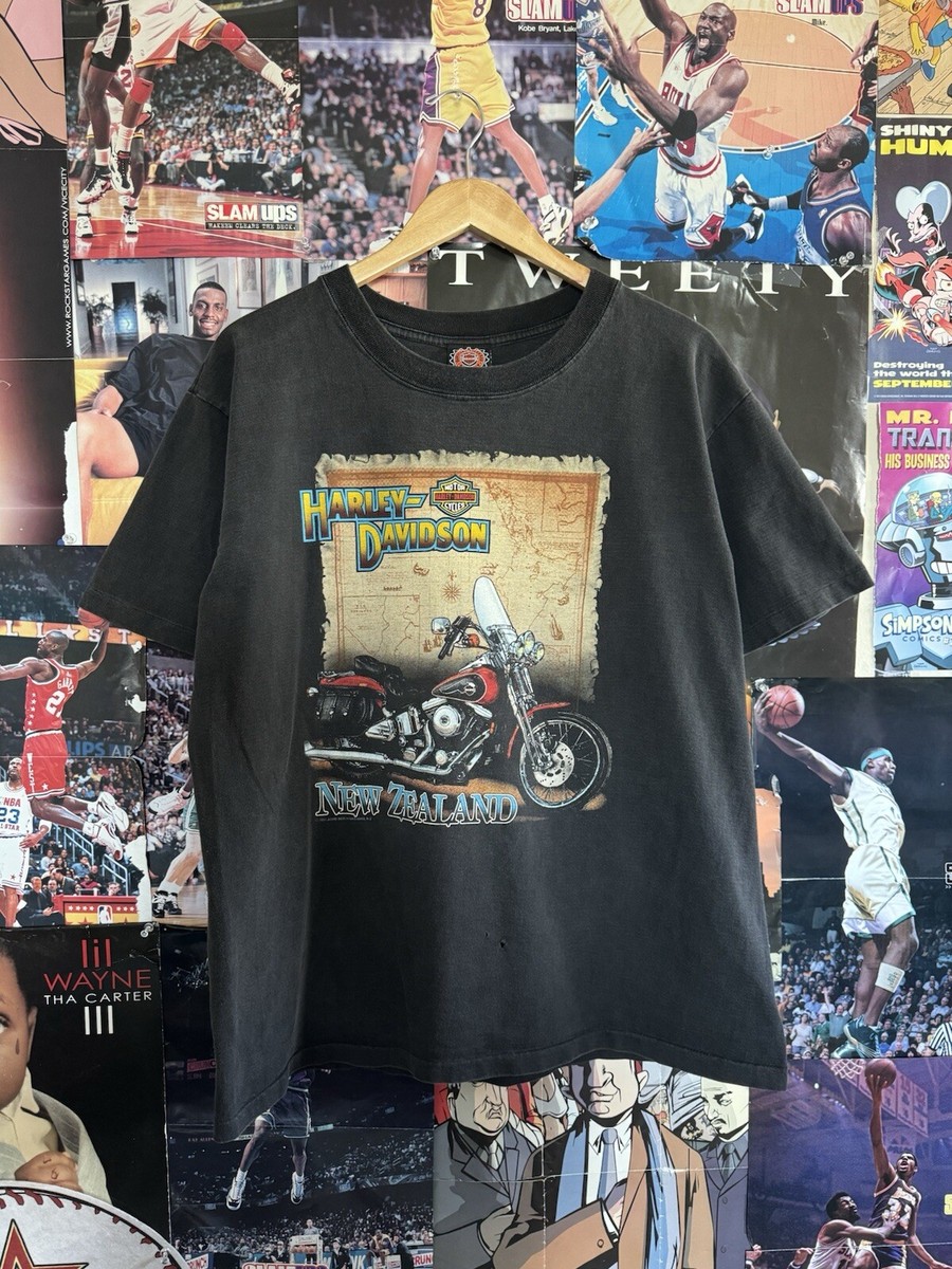 Vintage Harley Davidson 1991 Single Stitch New Zealand T-Shirt  