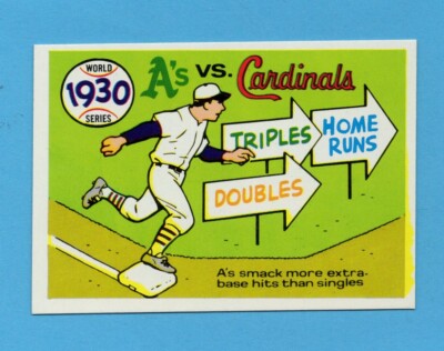 1970 Fleer R.G. LAUGHLIN WORLD SERIES 1930 A's v Cardinals #27 BLUE BACK NM