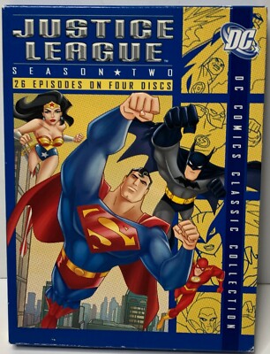 Justice League Season Two 4 DVDs DC Warner Brothers Batman Flash Superman
