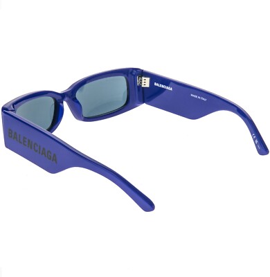 BALENCIAGA MAX Square 0260 Blue 006 Fashion Logo Narrow Slim