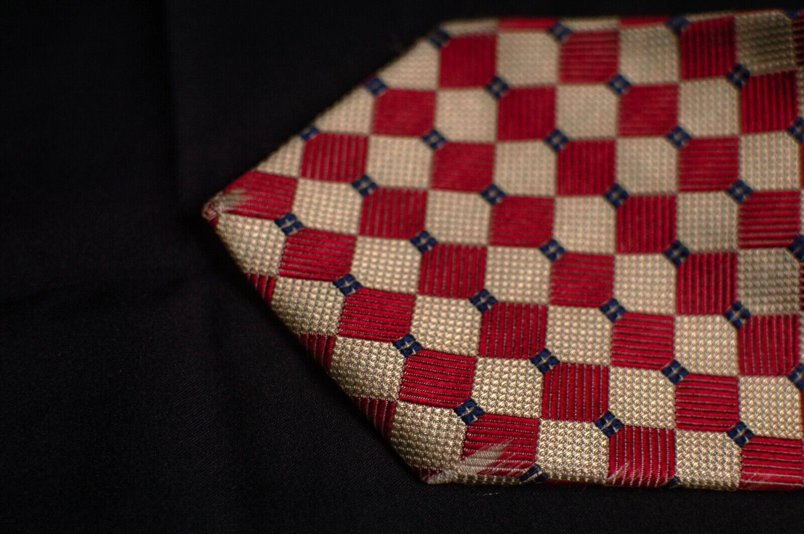 Mark Pendleton - Men's Red Square Pattern 100% Si… - image 7