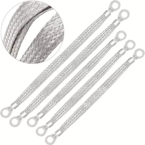 10PC Car Truck Firewall Engine Body Engine Ground Strap Tinned Copper Cable Kit - Bild 7 von 12