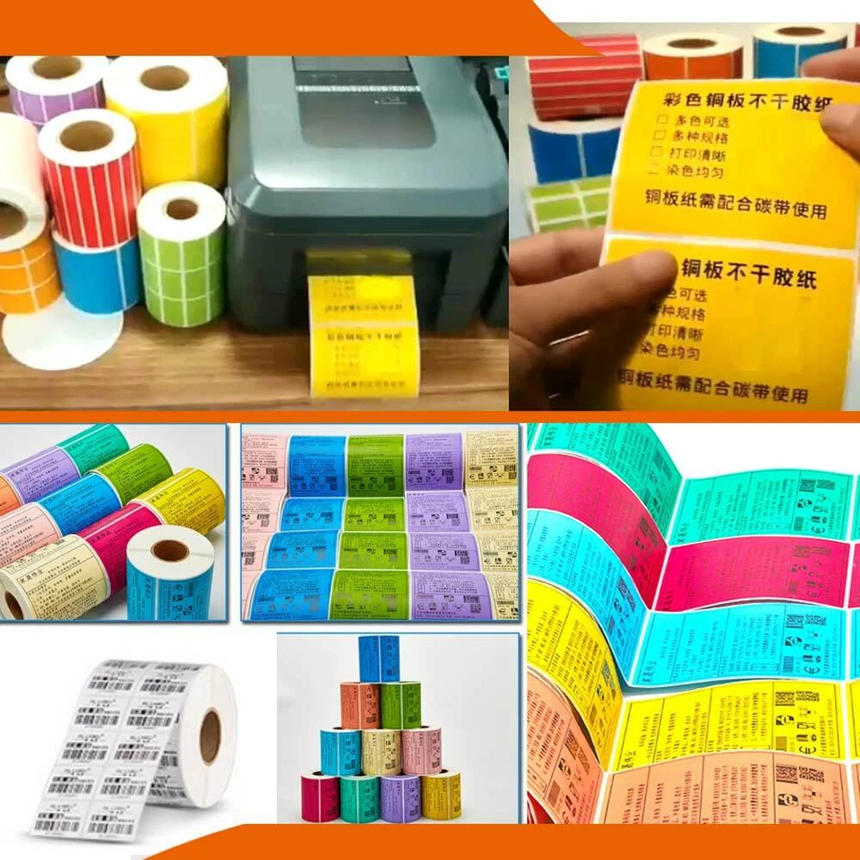 Barcode Price Size Name Blank Label Thermal Printing Label Paper Color Tags Lot - Image 3 of 3
