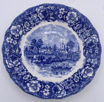 Vintage Thames River Scenes Palissy Pottery Saucer Bowl Staffordshire England