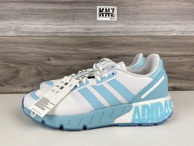 Women's Adidas ZX 1K BOOST White Light Blue Mint | size 8.5