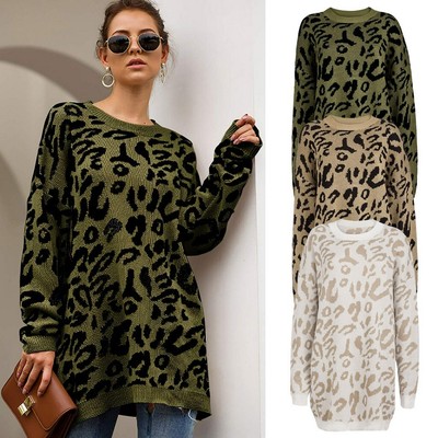 leopard print sweater jacket