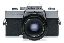 Minolta SRT 100X 35mm SLR Film Camera MD 50mm Lens 1:2