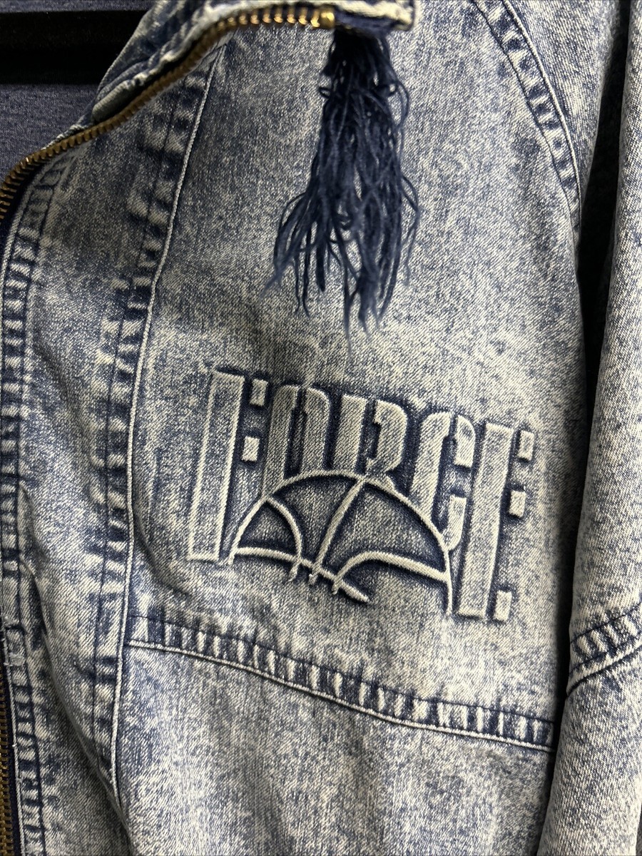 Vintage Nike Force Acid Wash Denim Full Zip Jacket Size XL Vintage Nike Force Acid Wash Denim Full Zip Jacket Size XL