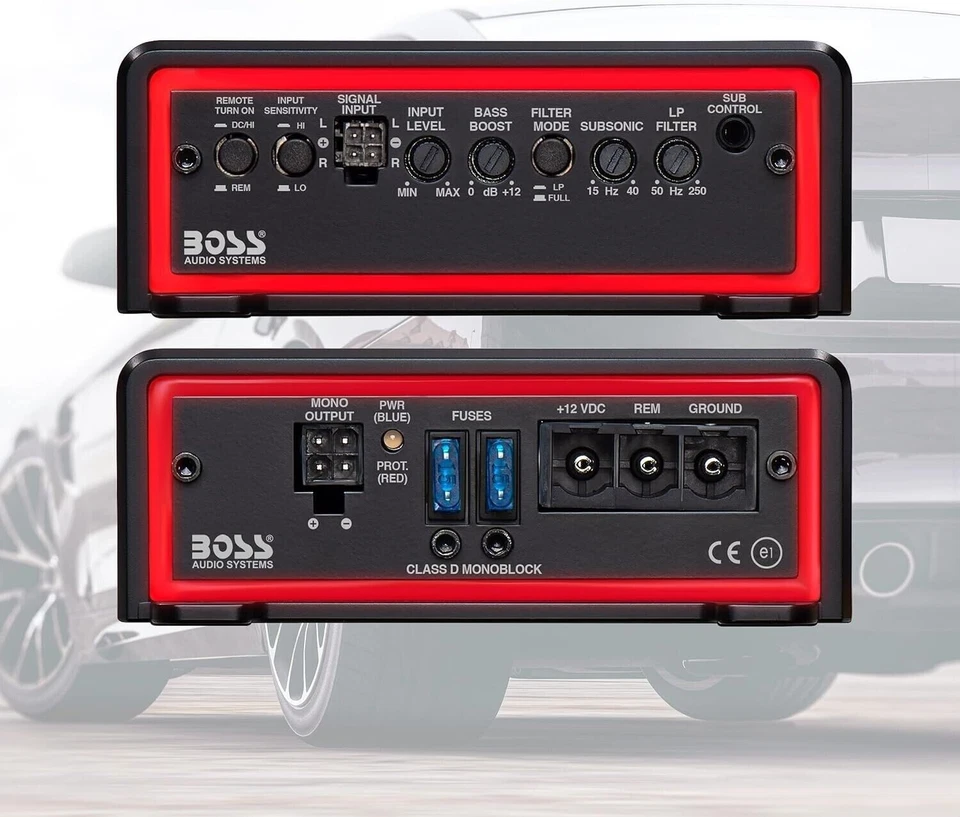 Boss BE2000.1D 2000 Watt  Class D Monoblock Car Subwoofer Amplifier Bass Knob - Image 4 of 4