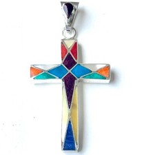 925 950 SILBER Damen Schmuck Kreuz Christ Jesus Halskette ANHÄNGER Weihnachten