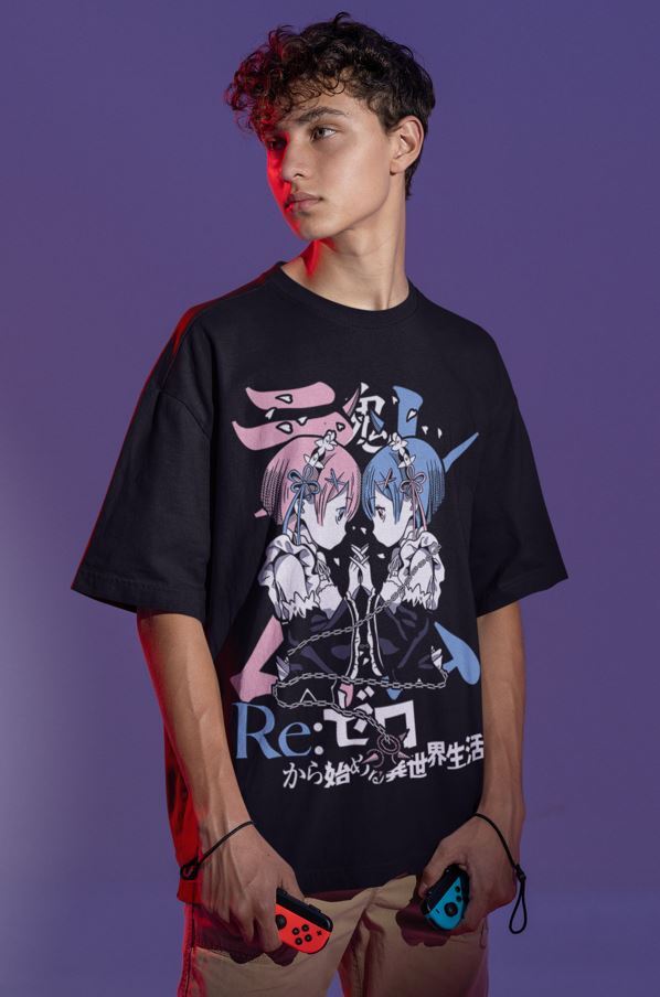 Rem Re Zero T-Shirt Subaru Japanese Cute Re Zero Ram Kawaii Girl