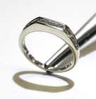 14k white gold .72ct VS H princess diamond channel set wedding band ring 3g 6.25 — photo 5