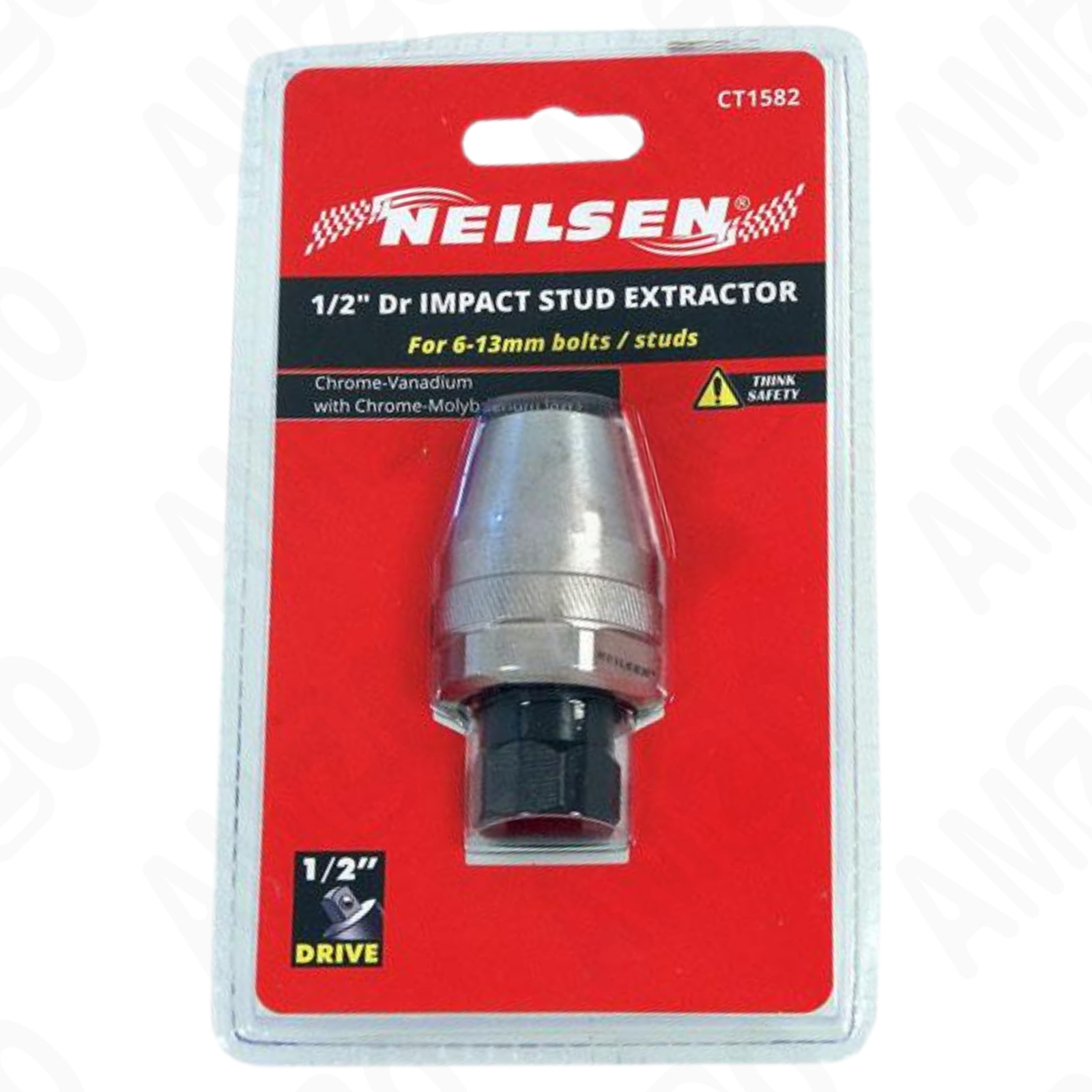 Neilsen Impact Stud Bolt Extractor Removal Tool 1/2"" Drive 6mm - 13mm Studs