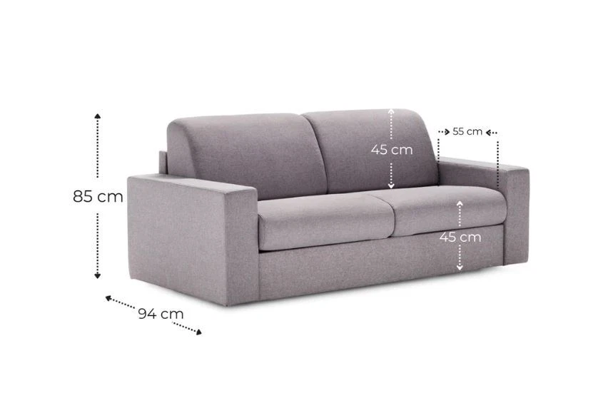 Divano Letto Ribaltone Tessuto Antimacchia Idrorepellente Sfoderabile Rete - Immagine 3 di 4