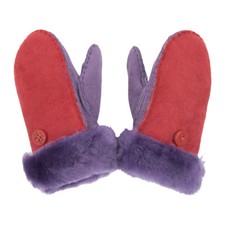 UGG Girls Colour Block Mittens Lipstick Red 2-4 Years