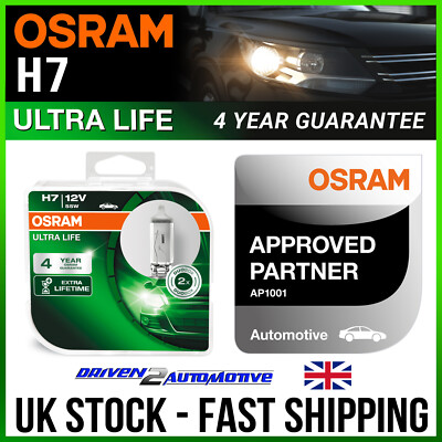 2x H7 OSRAM ULTRA LIFE GLÜHBIRNEN FÜR VAUXHALL VECTRA Mk II C GTS 1.8 01.06-07.08