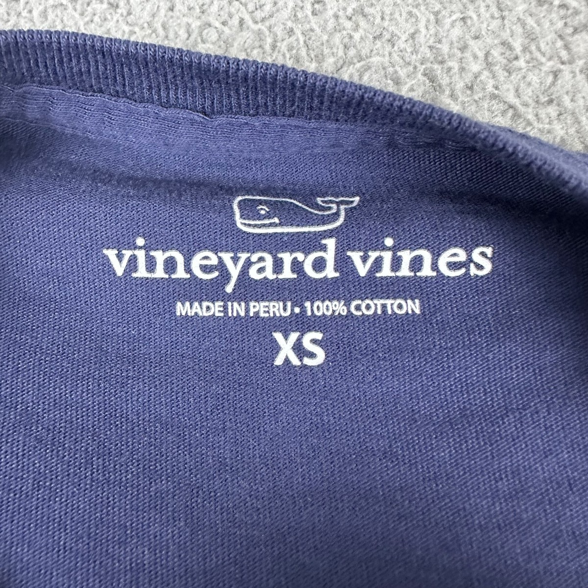新品　vineyard vines ネイビー ヘンリーネック 長袖Tシャツ S Vineyard Vines T-Shirt Mens XS Blue Long Sleeve Crew Neck