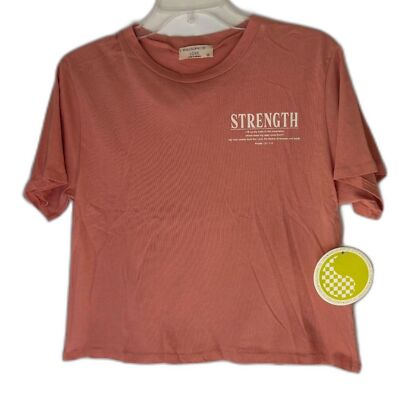 Philosophy Of Love Psalm Inspiration Crewneck Front Back Design Crop T-Shirt M
