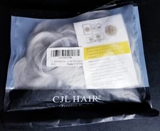 CJL HAIR Tousled Up-do Extensions, Gray Messy Bun Hair Piece