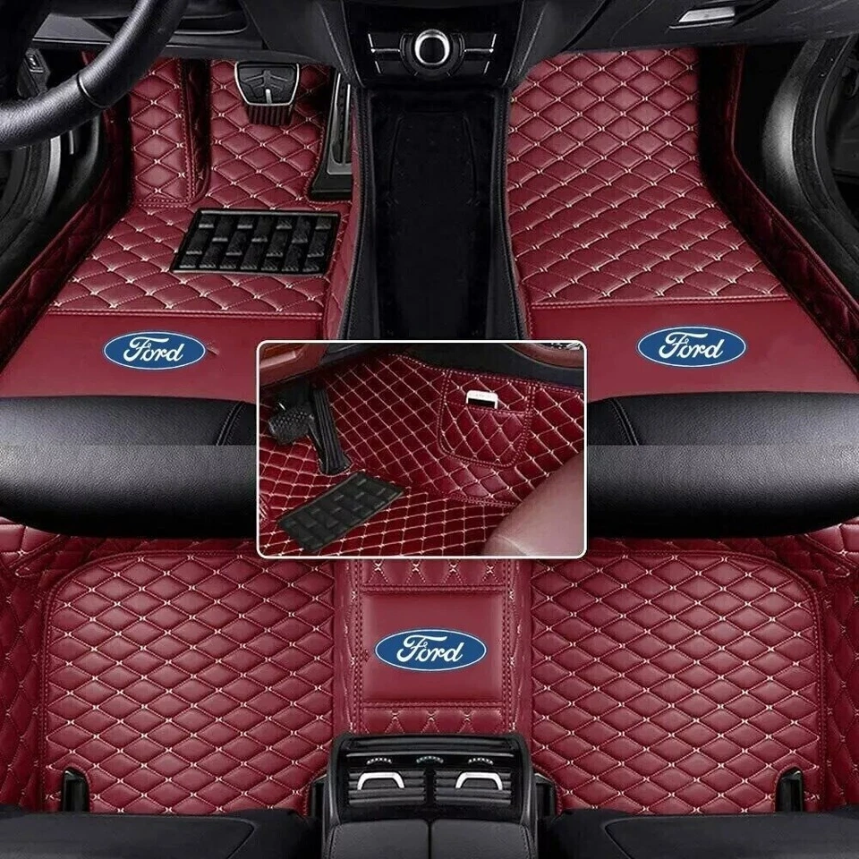 Custom For Ford All Models Car Floor Mats Waterproof Auto Liners Carpets Luxury Foto 4 de 4