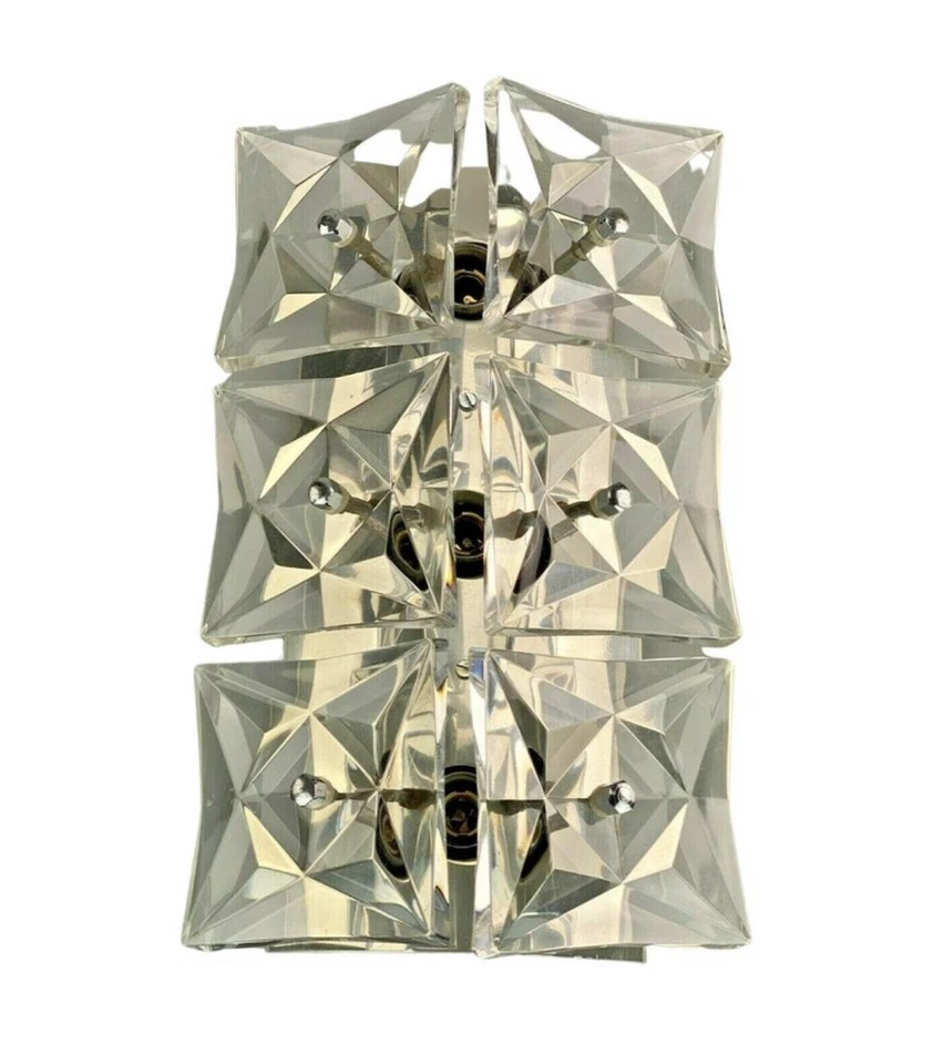 60er 70er Jahre Kinkeldey Wandlampe Wall Light Glas Space Age Design 60s 70s 